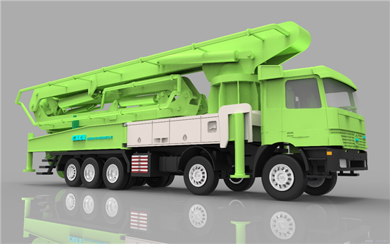 D:第八屆CAXA 3D設(shè)計(jì)大賽工業(yè)組 56m泵車平賽（貼）混凝土泵車.png